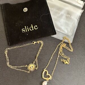 Gold Heart Pendant Necklace
